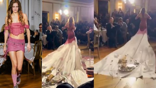 इस हसीना ने टेबल क्लॉथ को बनाया बदन का लिबास, टेबल से खाना गिराकर मॉडल ने की ऐसी हरकत..!