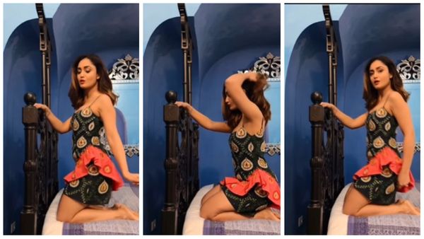 Tridha Choudhary: छोटी सी ड्रेस पहन बिस्तर पर नॉटी अदाएं दिखाने लगी 'आश्रम' की बबीता, बेकाबू हुए लोग
