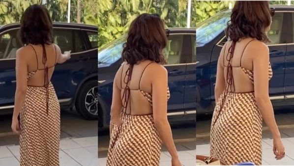 भरी दोपहरी में बैकलैस ड्रेस पहने निकली ये हसीना, जैसे ही पलटी तो सामने से...