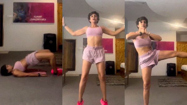 पिंक शॉर्ट्स में मंदिरा बेदी ने किया ऐसा वर्कआउट, वीडियो देखते ही हैरान हो गए लोग!