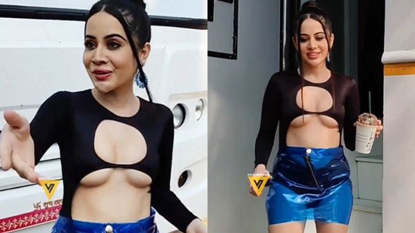 Urfi Javed - आगे से कटी ड्रेस में दिखाया सबकुछ, भड़के हुए लोग बोले- इस औरत को..