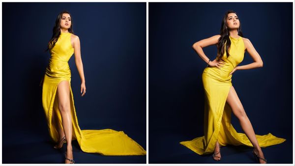 थाई हाई स्लिट ड्रेस में Tejasswi Prakash ने दिखाई अपनी सुपरहॉट टांगें, फोटोज देखकर फैंस हुए दीवाने