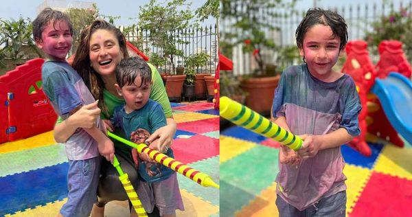 Taimur और Jeh ने मम्मी करीना कपूर खान के साथ जमकर खेली होली, वायरल हुईं क्यूट तस्वीरें!