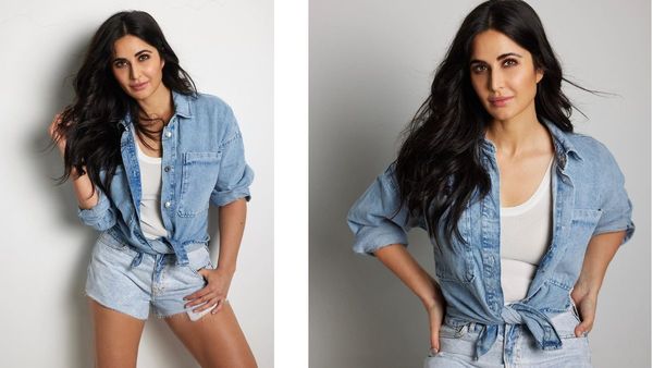 Katrina Kaif ने शॉर्ट्स पहनकर डेनिम लुक में दिए बोल्ड पोज, लोग बोले- 'अपने फैंस को ऐसे ना छोड़ें'
