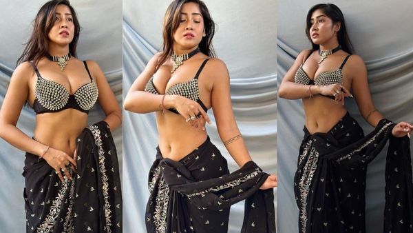 Sofia Ansari Pics: पल्लू को कंधे से खिसका, सोफिया ने फैंस से पूछा, बताओ कैसी लग रही हूं ढिंचैक, पटाका या मस्त?