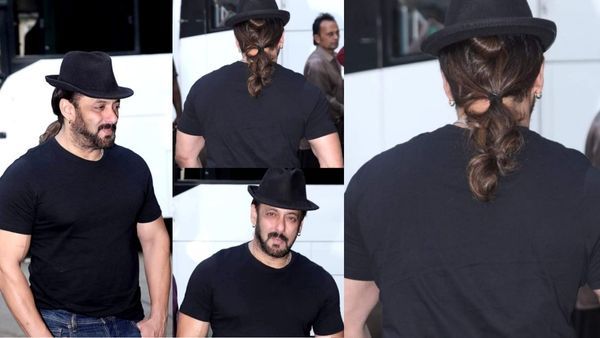 लंबे बाल और पोनीटेल लुक में नजर आएं सलमान खान, फैंस बोले - 