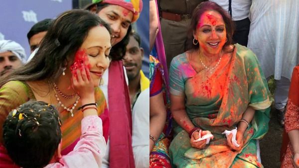Hema Malini ने श्री राधा रमण मंदिर में होली पर किया ये काम, खूब वायरल हो रही हैं तस्वीरें