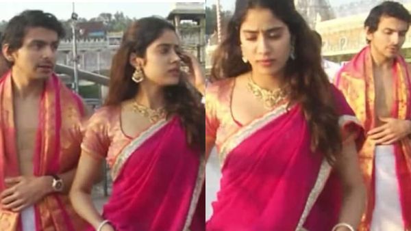 लहंगा पहने रूमर्ड BF के संग मंदिर पहुंचीं जाह्नवी कपूर, ऐसा वीडियो देख लोग बोले- शादी रचा ली क्या?