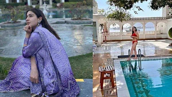 Sara Ali Khan- उदयपुर पहुंचते ही रेड बिकिनी में इठलाती नजर आईं एक्ट्रेस, तस्वीरें वायरल!