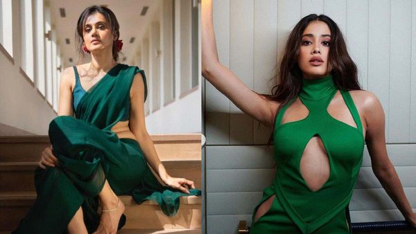 हरे रंग की साड़ी और ब्लाउज में जान्हवी कपूर को टक्कर देती दिखी हसीना, लोग बोले- 'बहकाओ मत'