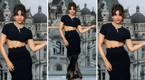 Samantha Ruth Prabhu: 'सिटाडेल' प्रीमियर के दौरान एक्ट्रेस ने पहनी लाखों की ड्रेस और डायमंड का अनोखा नेकलेस