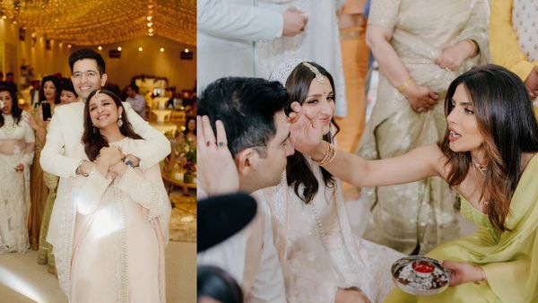 Parineeti Raghav Engagement: राघव चड्ढा को टीका लगातीं प्रियंका चोपड़ा, इमोशनल परिणीति, देंखे सगाई की नई Pics