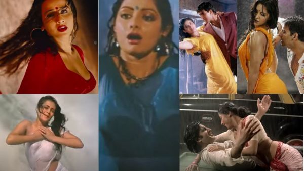 जब बारिश में बदन से चिपकी गीली साड़ी पहन जमकर नाची बॉलीवुड हसीनाएं, हुस्न से लगाई आग, थम गईं थी...!