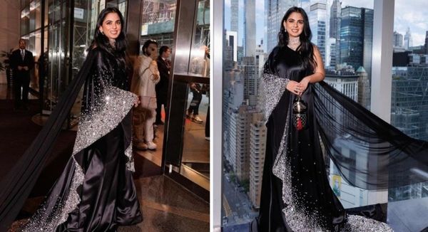 Met Gala 2023: ब्लैक कलर की साड़ी-गाउन स्टाइल लुक में मेट गाला पहुंची ईशा अंबानी, नए अंदाज से दी सबको टक्कर