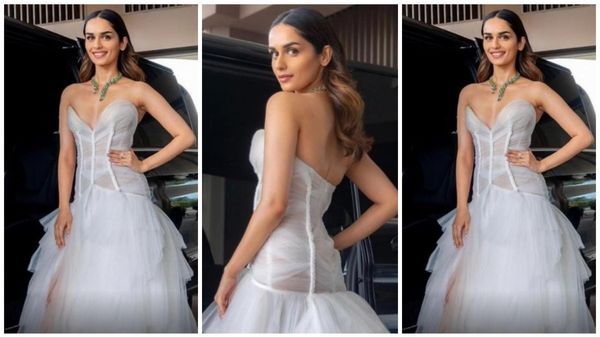 Cannes Film Festival 2023: कान्स के रेड कार्पेट पर व्हाइट कलर के गाउन में दिखी मानुषी छिल्लर, तस्वीरें