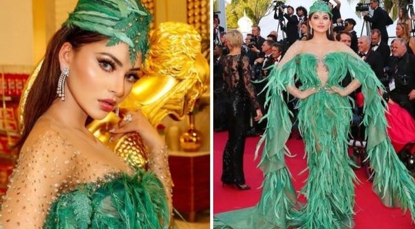 Cannes 2023: पहले मगरमच्छ फिर ग्रीन लिपस्टिक और अब पत्ते, उर्वशी रौतेला ने कान्स में पार की सारी हदें, तस्वीरे