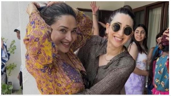 पुराने दिनों की तरह एक साथ फिर डांस करते नजर आई माधुरी दीक्षित और करिश्मा कपूर, वीडियो हुआ वायरल