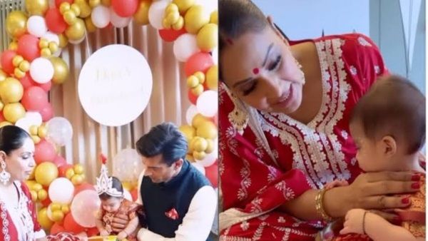 बिपाशा बसु ने बेटी देवी को बनारसी साड़ी पहना मनाई अन्नप्राशन की रस्म, फैन्स ने बरसाया प्यार