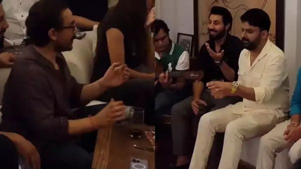 हाथ में गिलास लेकर कपिल शर्मा ने आमिर खान के घर जमा दी महफिल, सुरूर चढ़ते ही गाया- थोड़ी सी जो पीली है...
