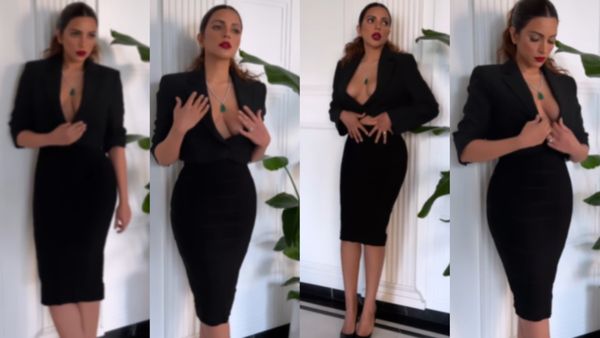 हसीना ने बिना अंदर कुछ पहने ही खोल लिए ब्लेजर के बटन, ब्रालेस होकर कहने लगीं Oops