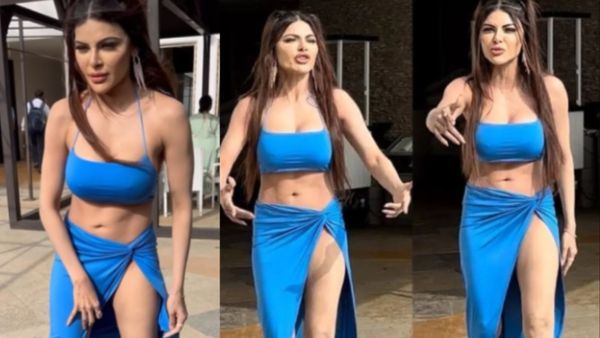 साइड से खुली स्कर्ट पहनकर कूदने लगी ये हसीना, हवा में उड़ा कपड़ा तो दिखा अंदर का सबकुछ