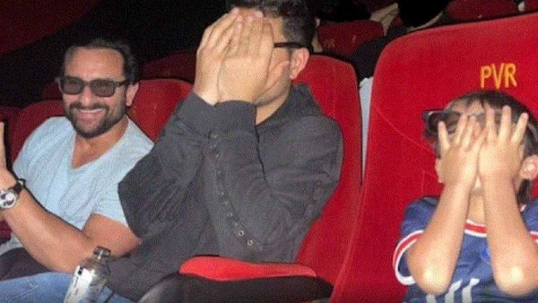 Adipurush- तैमूर और इब्राहिम ने थिएटर पहुंचकर छिपाया चेहरा, पापा सैफ नहीं रोक पाए हंसी