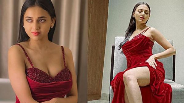 Tejasswi Prakash- ब्रालेस होकर गुलदस्ते से छिपाती रही आगे से कटी हुई ड्रेस, लोग बोले- सुपर हॉट