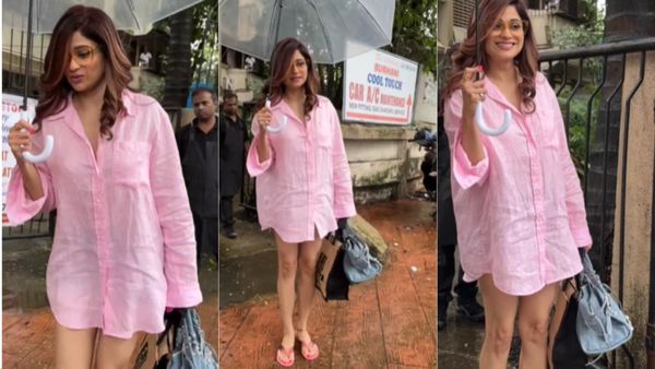 बारिश की वजह से शिल्पा शेट्टी की बहन ने पैंट को दिया त्याग, सिर्फ ट्रांसपैरेंट शर्ट पहनकर निकली घर से बाहर