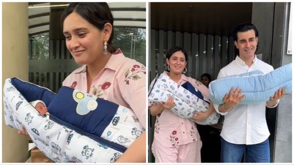 डिलिवरी के बाद जुड़वा बच्चों को लेकर बाहर आई मशहूर एक्ट्रेस, लाख छुपाने के बाद भी दिख गया एक का चेहरा