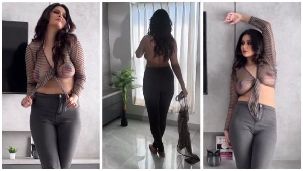 आभा पॉल ने खींच खींचकर उतार दिया अपना जालीदार टॉप, फिर ब्रालैस होकर करने लगी ऐसी हरकतें