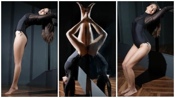 शीशे के सामने ऐसी मचली ये हसीना, उल्टी होकर करने लगी ऐसी हरकतें... दिख गया सब कुछ