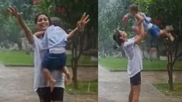 बरसते पानी में बेटी के साथ मस्ती कर रही थी हसीना, वीडियो सामने आते ही धड़ल्ले से वायरल!