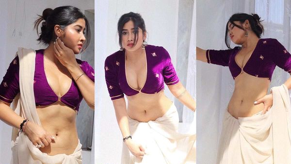 बिन ब्रा साड़ी पहनकर ऐसे मचलीं सोफिया अंसारी, वीडियो प्ले करते ही एक जगह पर अटक जाएगी नजर!
