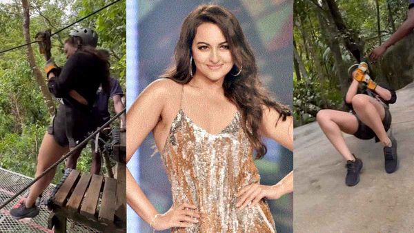 Sonakshi Sinha Video- जिप लाइनिंग करते हुए इस चीज से जा टकराईं अभिनेत्री, फैंस बोले- जान प्यारी नहीं है?