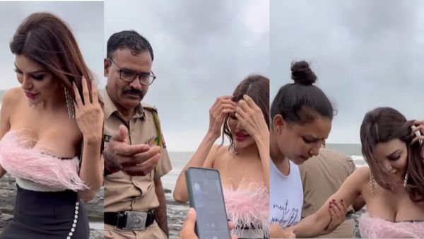 छोटे-छोटे कपड़ों में समंदर किनारे अपने हुस्न का जलवा दिखा रही थीं शर्लिन चोपड़ा, तभी आ गई पुलिस और...