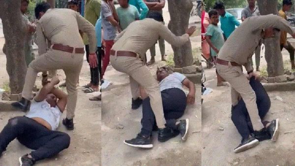 Viral Video- फिल्मी स्टाइल में पुलिसवाले ने आदमी को गिराकर पीटा, वीडियो वायरल होते ही हुई ऐसी हालत!