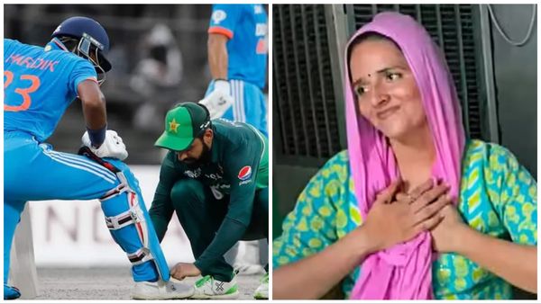 मैच के बीच पाकिस्तानी क्रिकेटर शादाब ने बांधे हार्दिक पांड्या के फीते, लोग बोले- सीमा हैदर वापस मांग रहे हो?