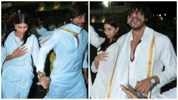 VIDEO: तिरूपति मंदिर में सब कुछ भूल बेटी सुहाना की प्रोटेक्शन में लग गए शाहरुख खान, उड़ गया दुपट्टा और...