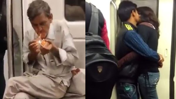 Delhi Metro- किसिंग वीडियो के बीच चचा ने मेट्रो में ही सुलगा ली 'बीड़ी', DMRC की सुरक्षा पर उठे सवाल!