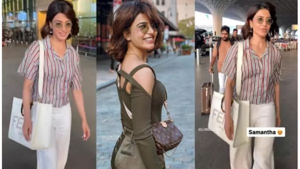 सामंथा ने एयरपोर्ट पर अपनी सादगी से जीता सभी का दिल, 2 लाख का बैग लिए नज़र आईं एक्ट्रेस