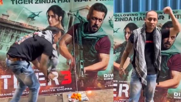 Tiger 3 के टीजर से पहले शुरु हुई सलमान खान की पूजा, फैन ने पोस्टर के सामने फोड़ा नारियल