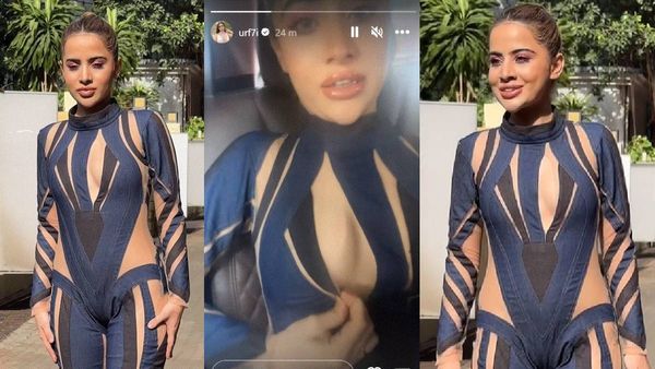 Urfi Javed- मीडिया के सामने आने से पहले आगे से फट गया उर्फी जावेद का कपड़ा, ऐसे संभाली सिचुएशन