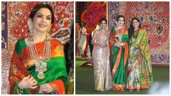 अंबानी परिवार के उत्सव के दौरान 1 लाख की साड़ी पहनकर Nita Ambani ने दी बहूओं को टक्कर, देखते रहे गए मुकेश