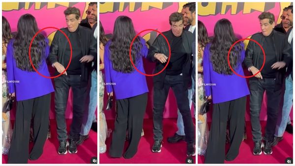 VIDEO: रिया कपूर ने जितेंद्र को कोहनी से मारा ऐसा जोरदार धक्का, गिरते-गिरते जितेंद्र का वीडियो देख भड़के लोग