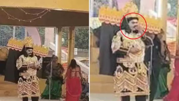 VIDEO: रामलीला मैदान में खुलेआम स्टेज पर गंदा काम करने लगा रावण, वीडियो देख भड़के उठे श्रीराम के भक्त