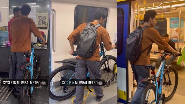 साइकिल लेकर मुंबई मेट्रो में घुसा लड़का, अश्लील और किसिंग वीडियो के बीच हुआ नया कारनामा