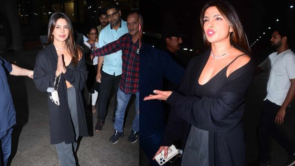 Priyanka Chopra- इंडिया पहुंची प्रियंका चोपड़ा, क्रॉप और लॉन्ग कोट में नमस्ते वाले पोज ने जीता दिल!