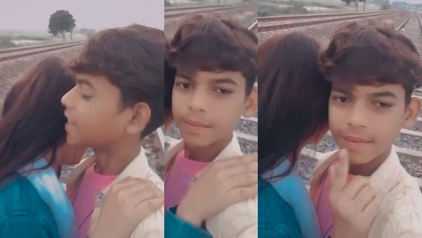 नाबालिग कपल ने रेलवे ट्रैक पर किया रोमांस, बच्चों की हरकत देख फट जाएंगी मम्मी पापा की आंखे
