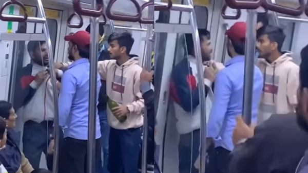 Delhi Metro में अकेले लड़के को इस तरह पीटते रहे दो शख्स, मूकदर्शक बने देखते रहे सभी यात्री!