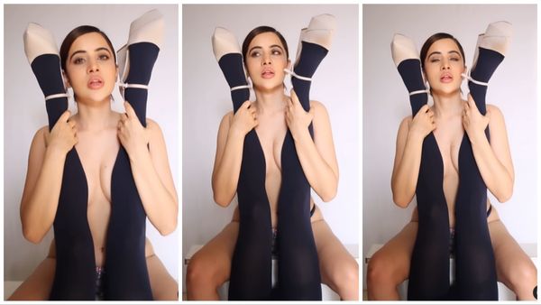 बिना कपड़ो उर्फी ने किसकी टांगों के पीछे छुपाया अपना गोरा बदन, लोग बोले- उर्फी ने उल्टा करके पीछे से